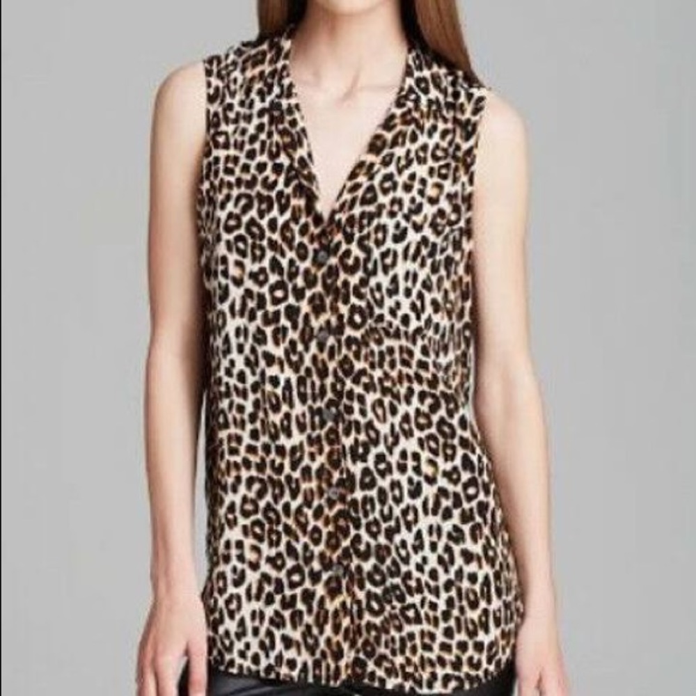 Equipment Femme silk leopard tank